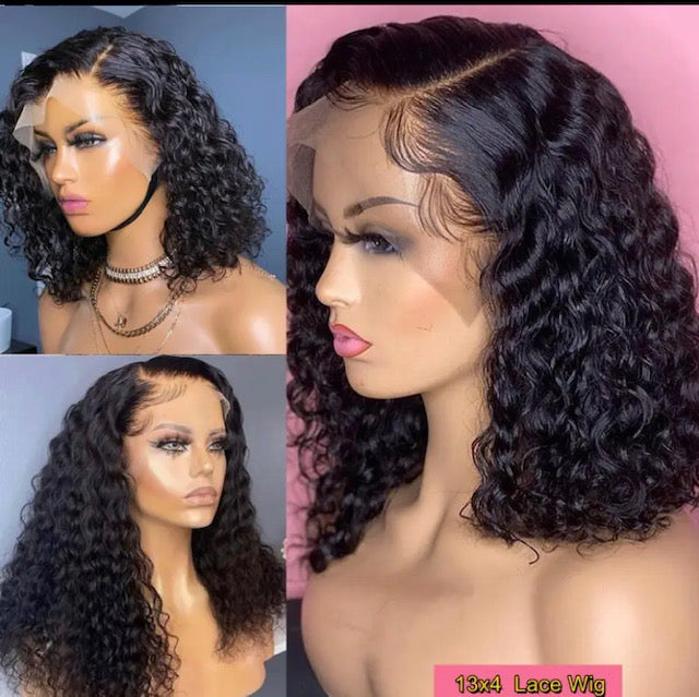 13 x4 Lace closure Frontal  deep wave Brazilian Hair Wig