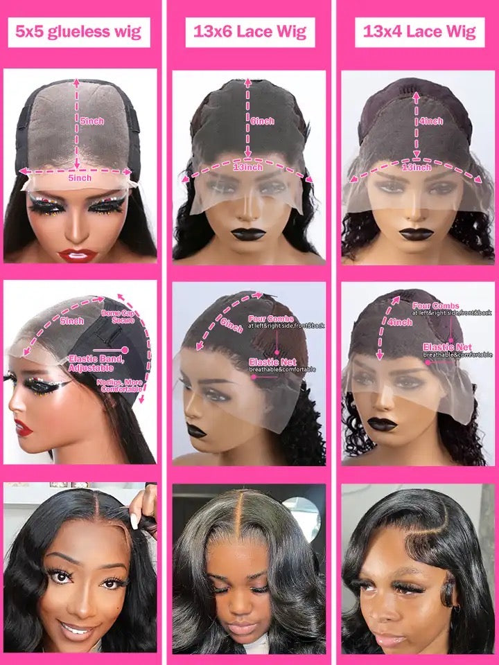 5 x 5 Lace Closure Super Double Drawn Bone Straight  Vietnam Hair Wig